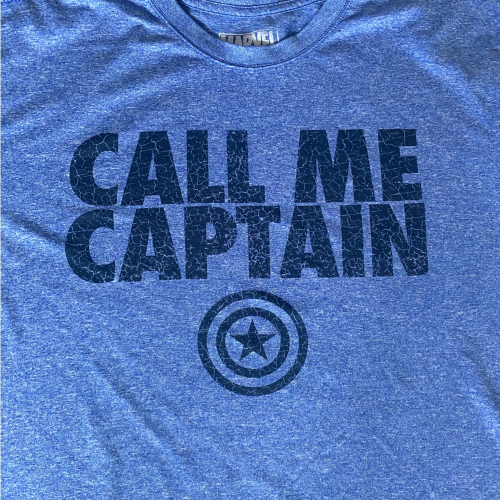 Marvel Captain America Blue Mens short Sleeve T shirt Size Large - Picture 3 of 4